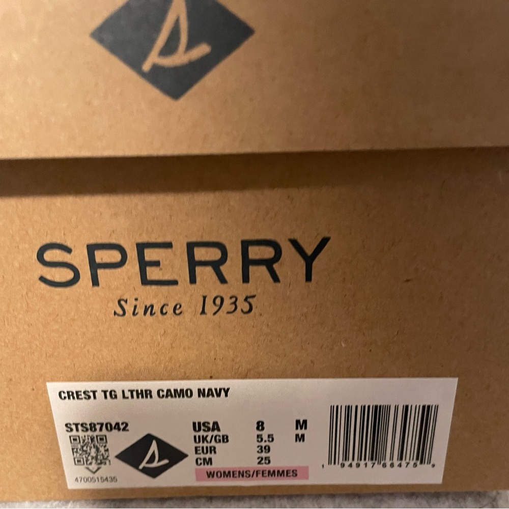 Sperry Women's Camo Navy Silver Sneakers